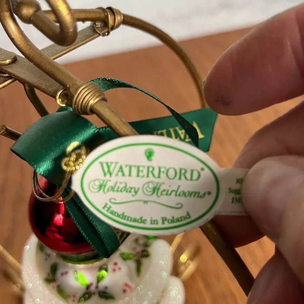 Waterford Holiday Heirlooms Ashling Snow Lass Snowman Frosted Glass Ornament